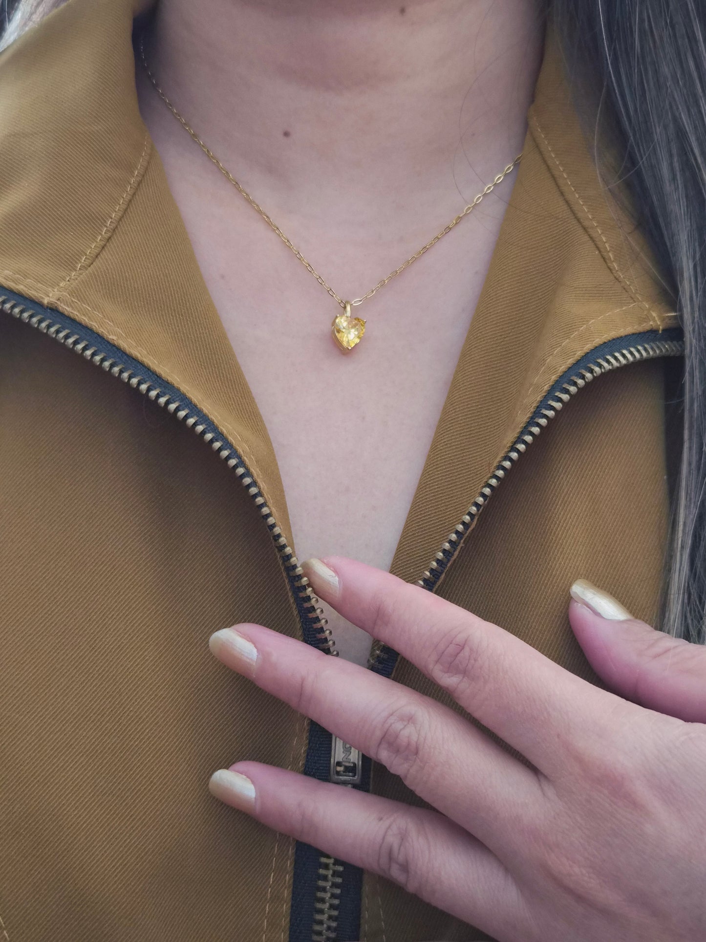 Heart Birthstone Necklace