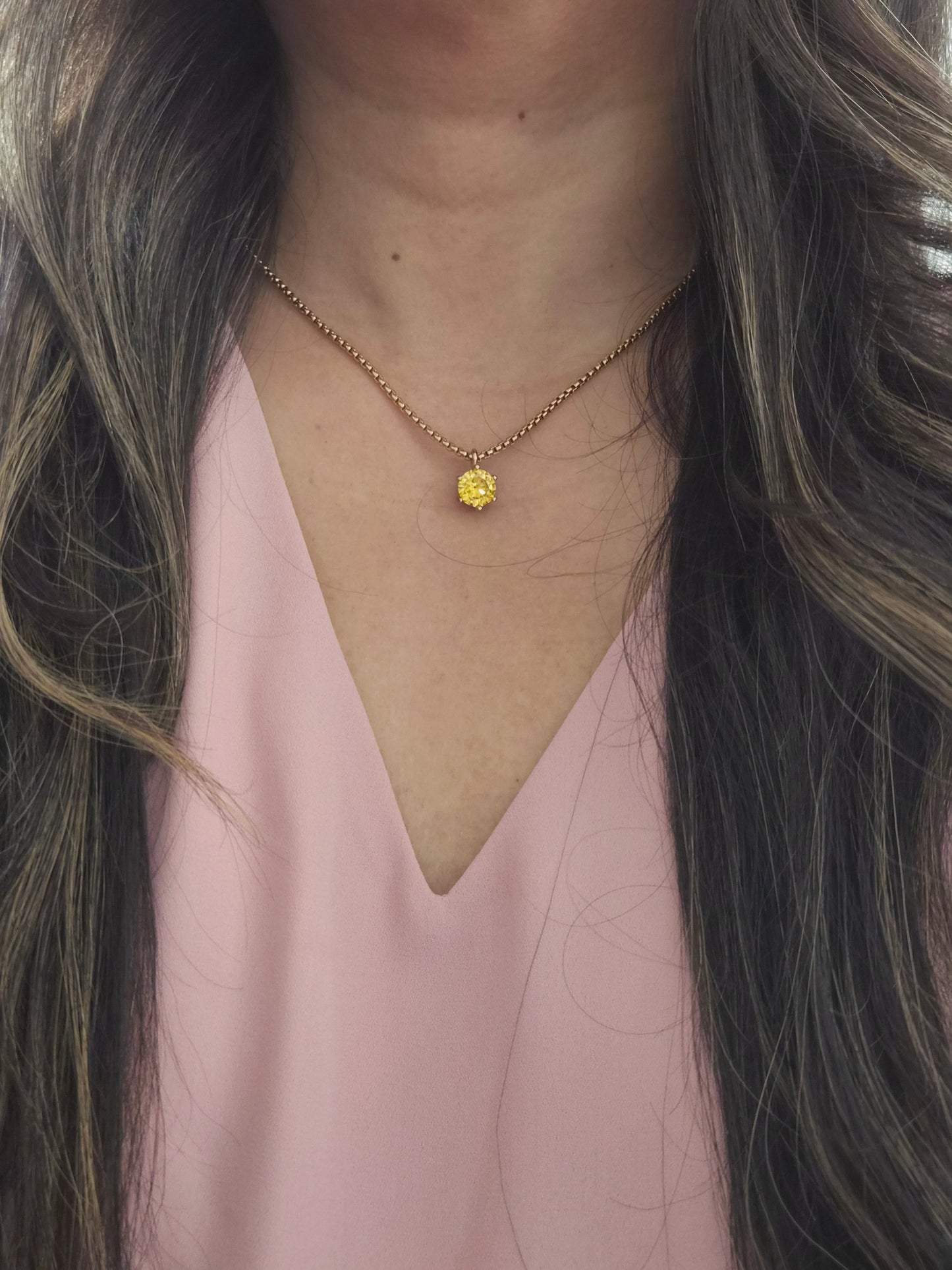 Round Birthstone Necklace
