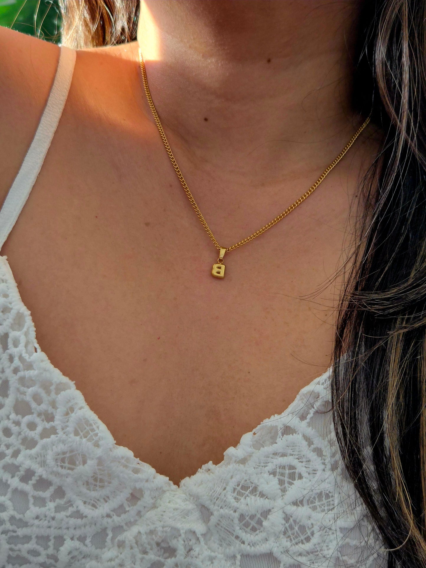 Bubble Initial Necklace