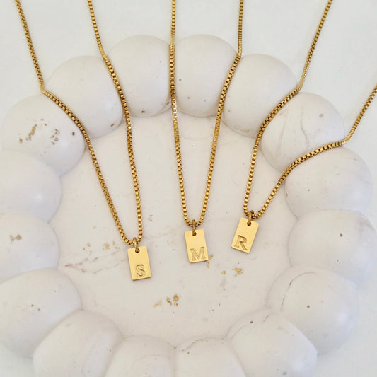 Initial Tag Necklace