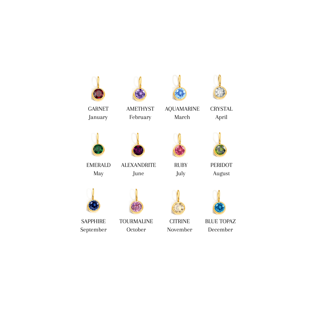 Mini Round Birthstone Necklace