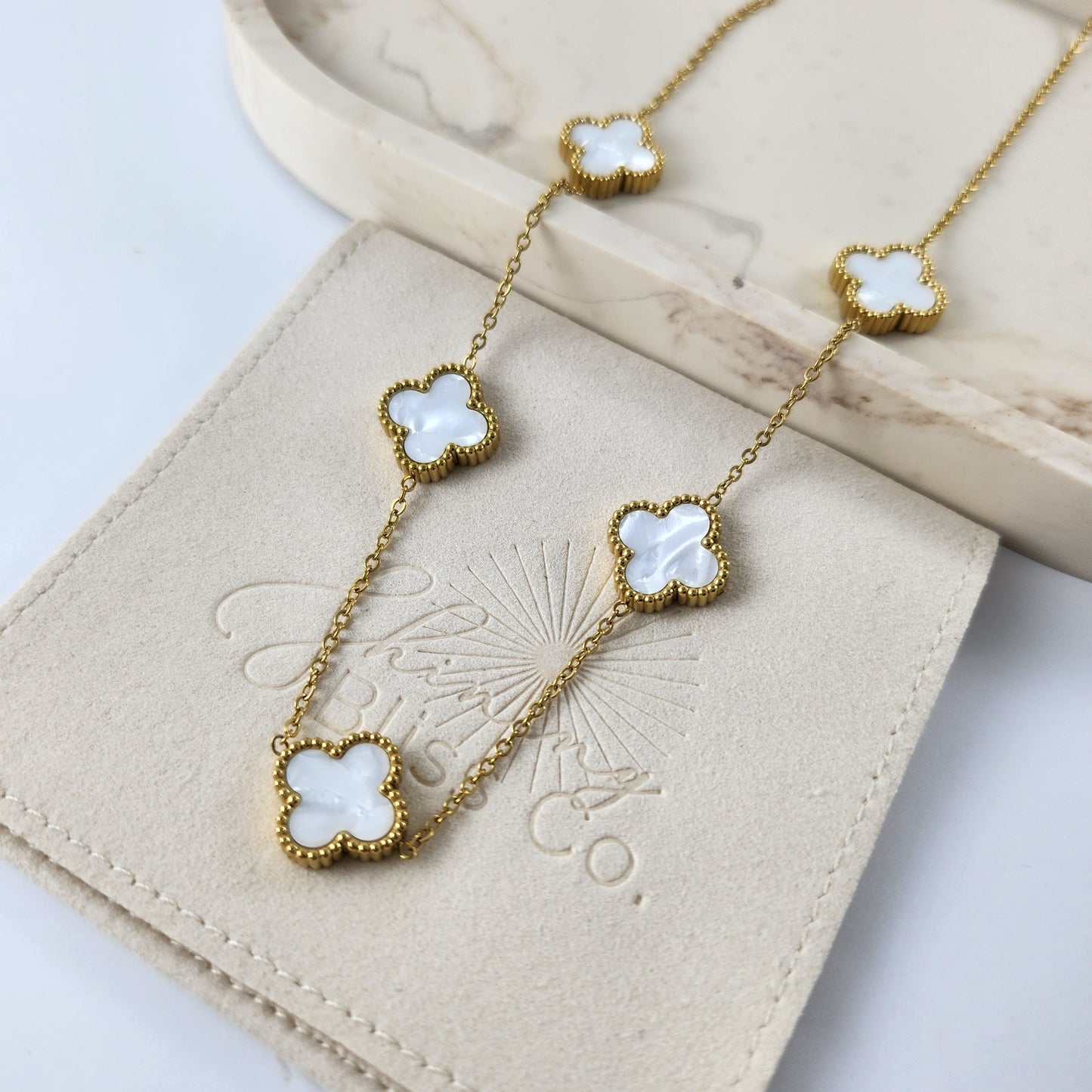 White Clover Necklace