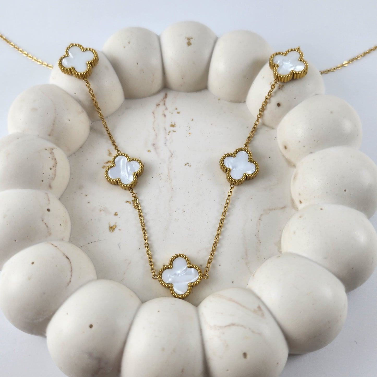 White Clover Necklace