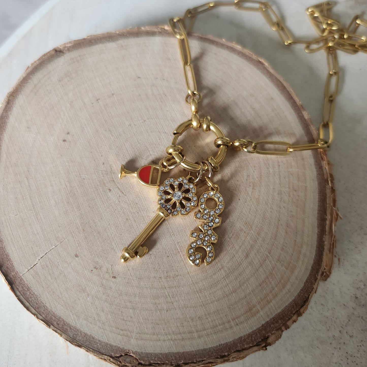 Custom Sailor Lock Charm Necklace