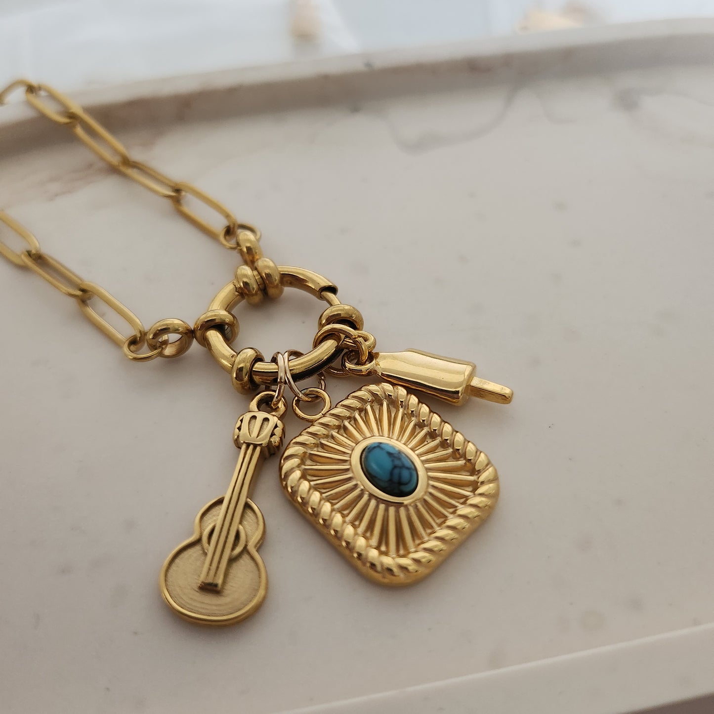 Custom Sailor Lock Charm Necklace