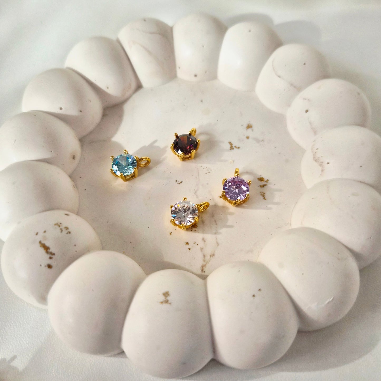 Round Birthstone Necklace