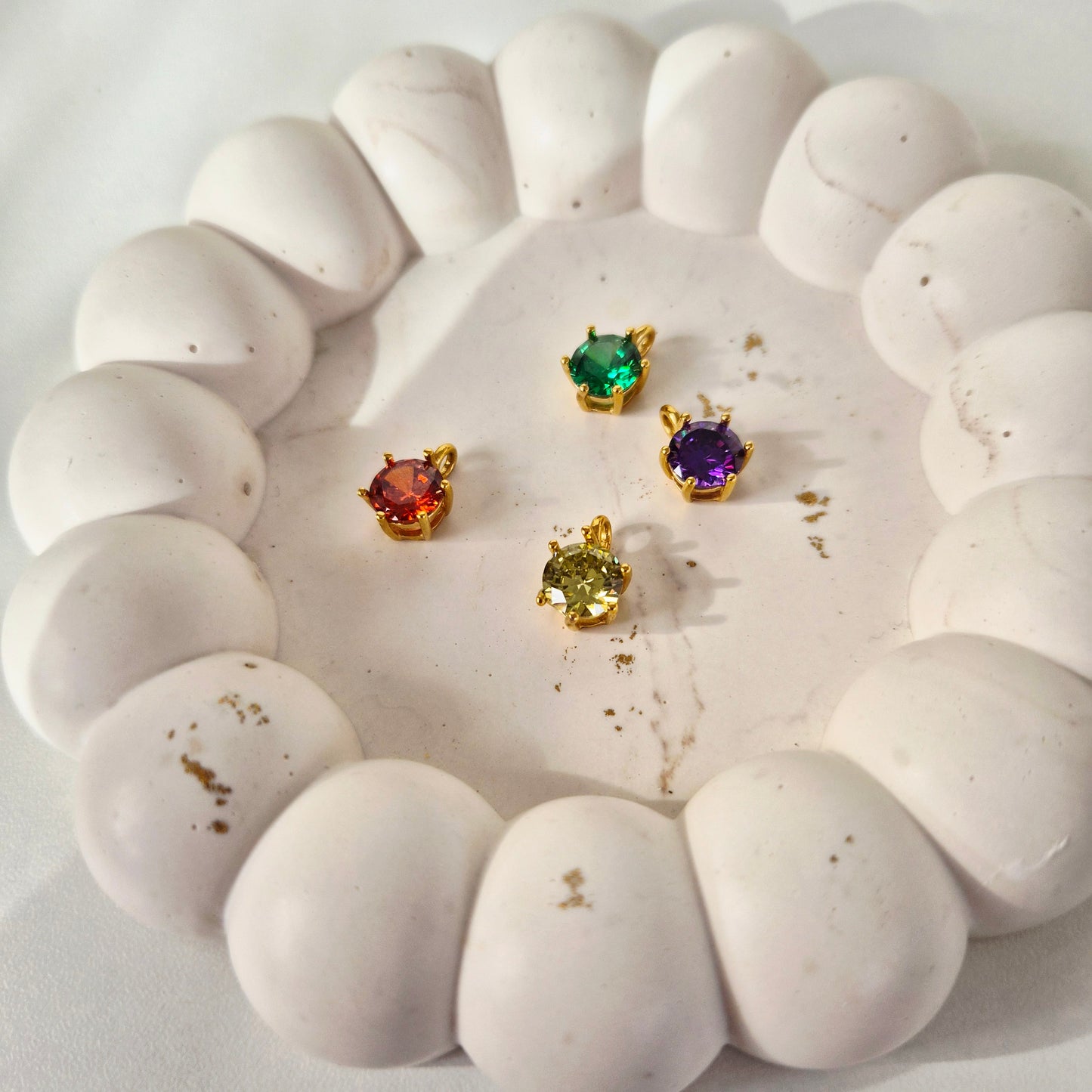 Round Birthstone Necklace