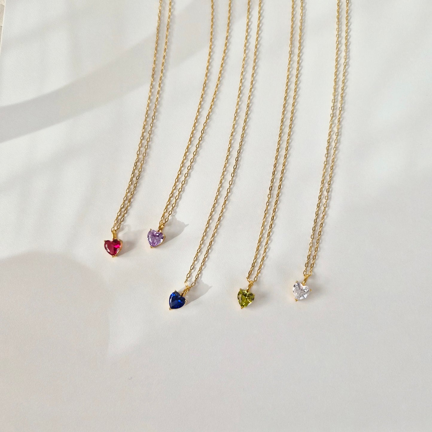 Heart Birthstone Necklace