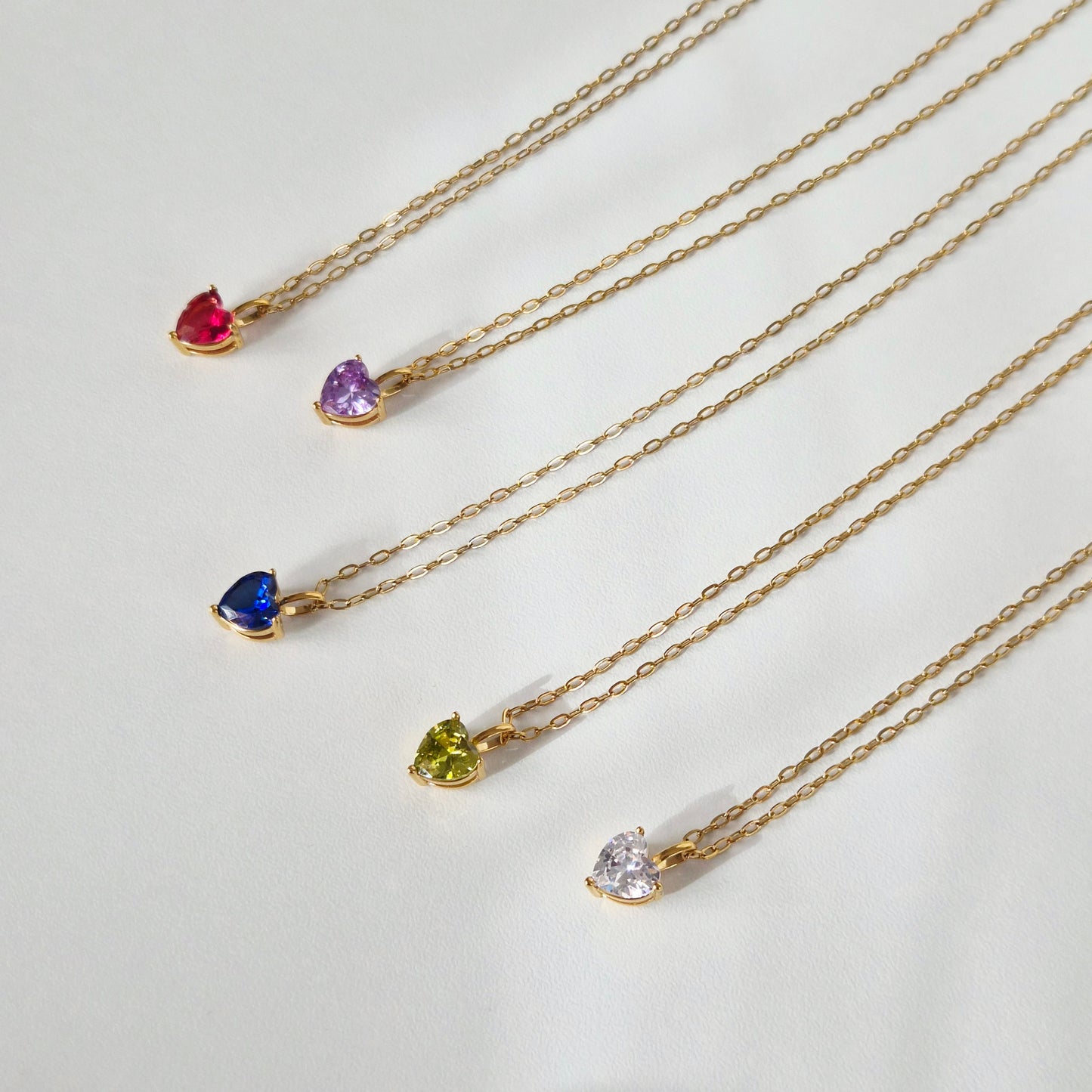 Heart Birthstone Necklace