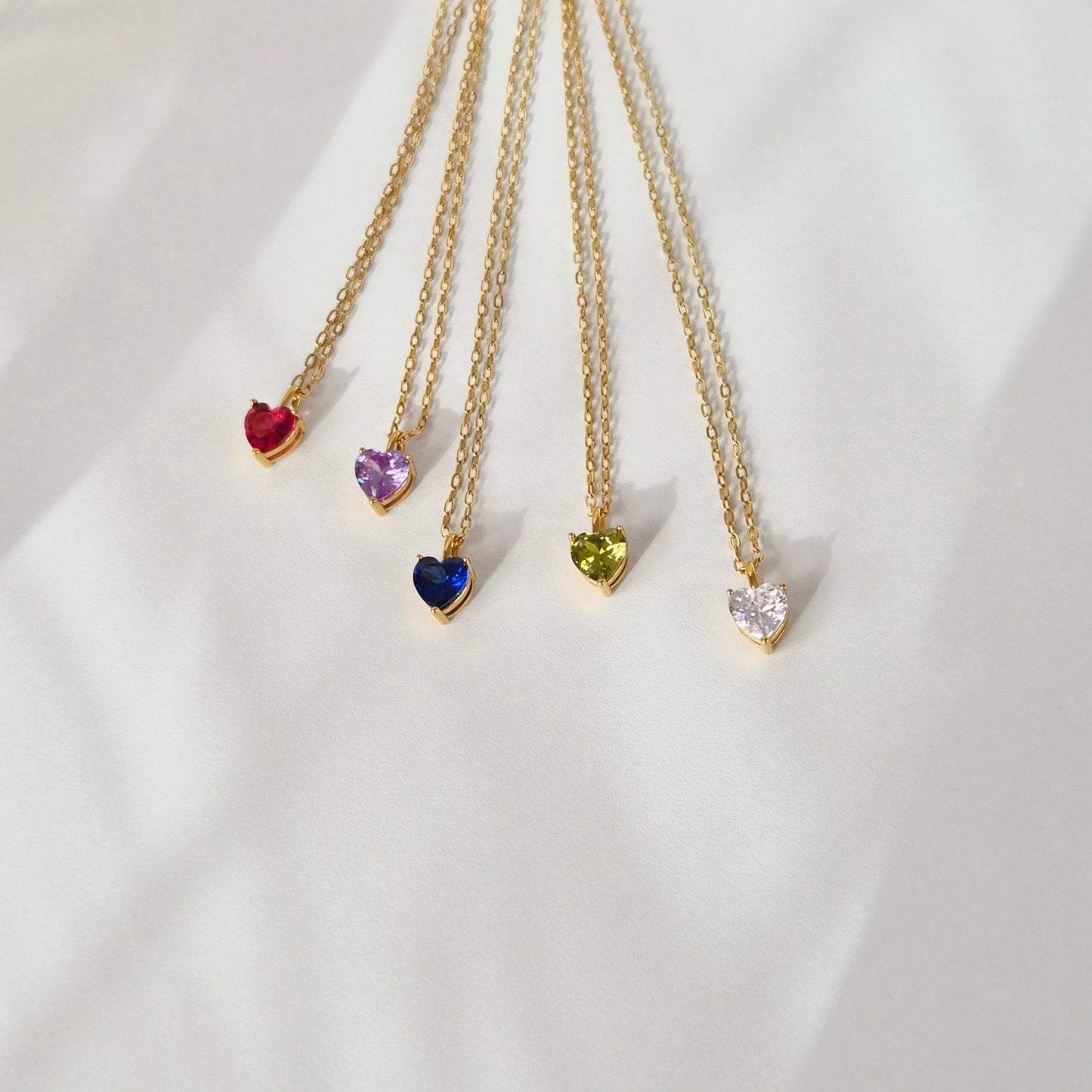 Heart Birthstone Necklace