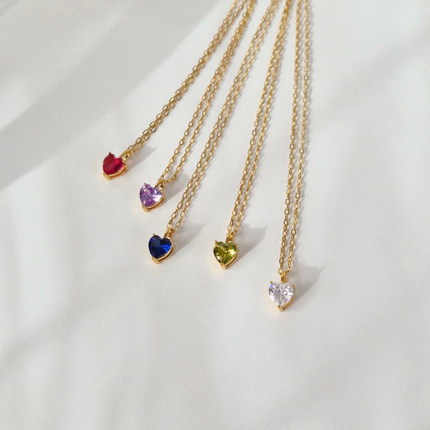 Heart Birthstone Necklace