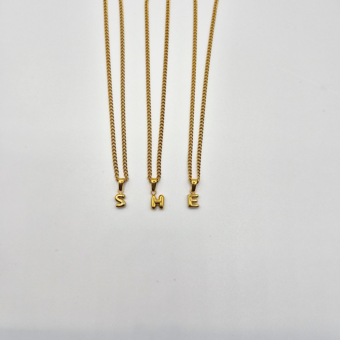 Bubble Initial Necklace