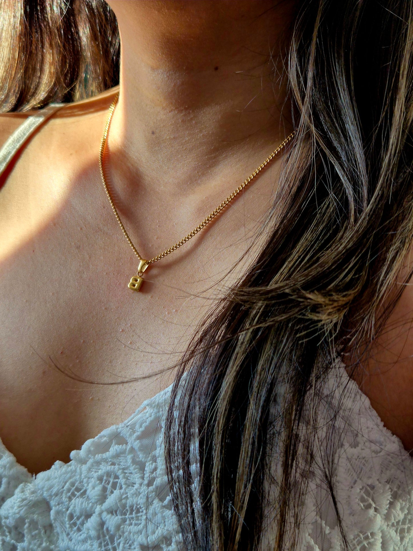 Bubble Initial Necklace