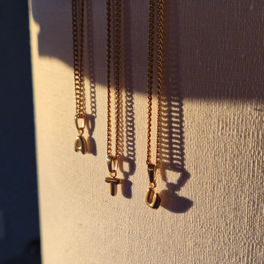 Bubble Initial Necklace