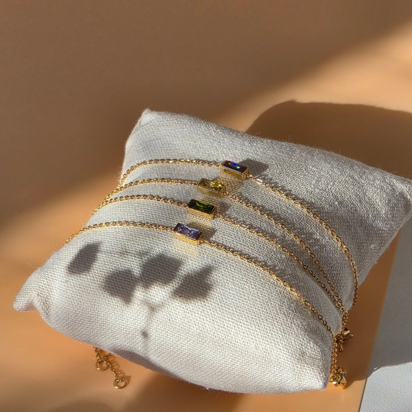 Dainty Birthstone Bar Bracelet