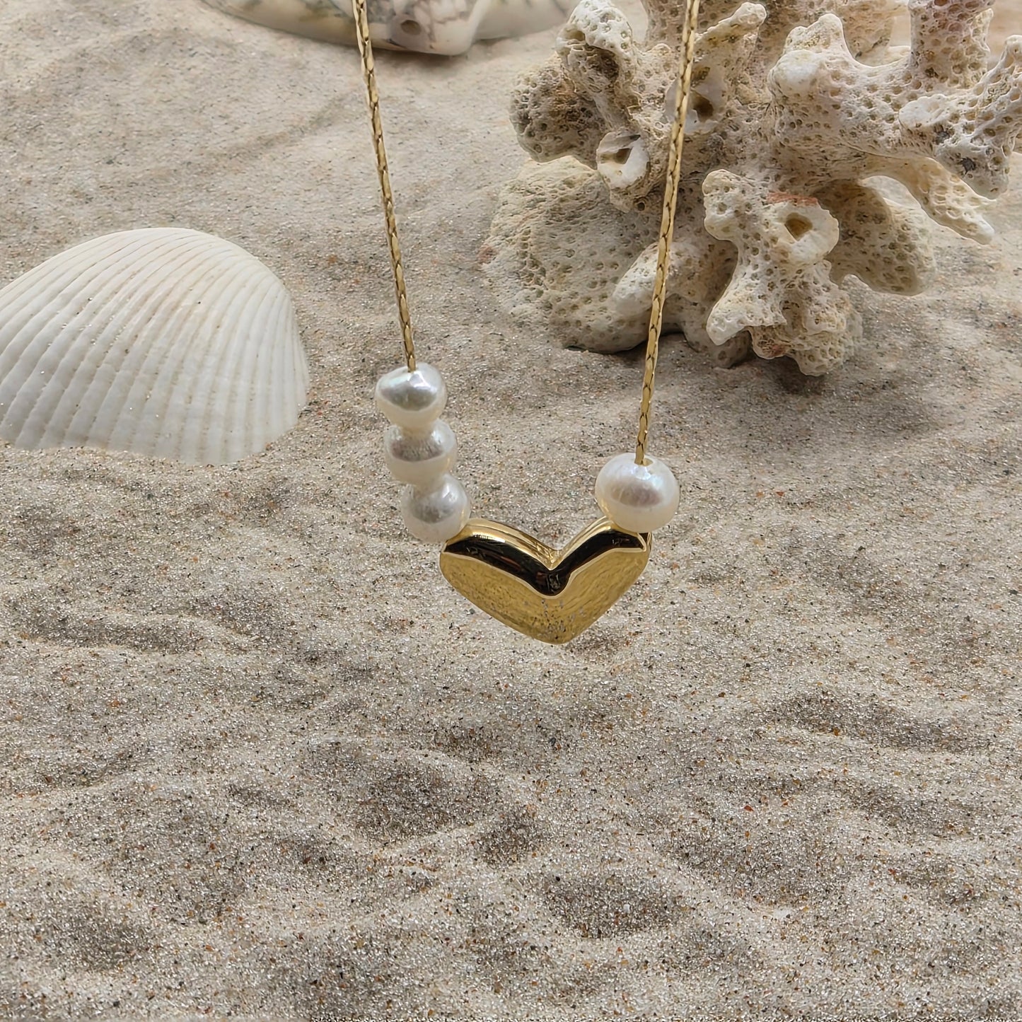 Freshwater Pearl Love Necklace