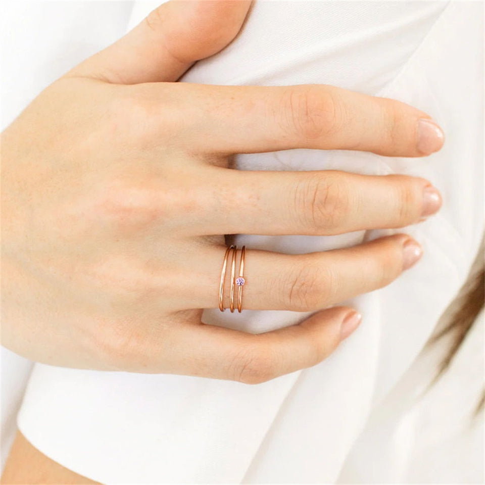 Dainty Mini Birthstone Ring