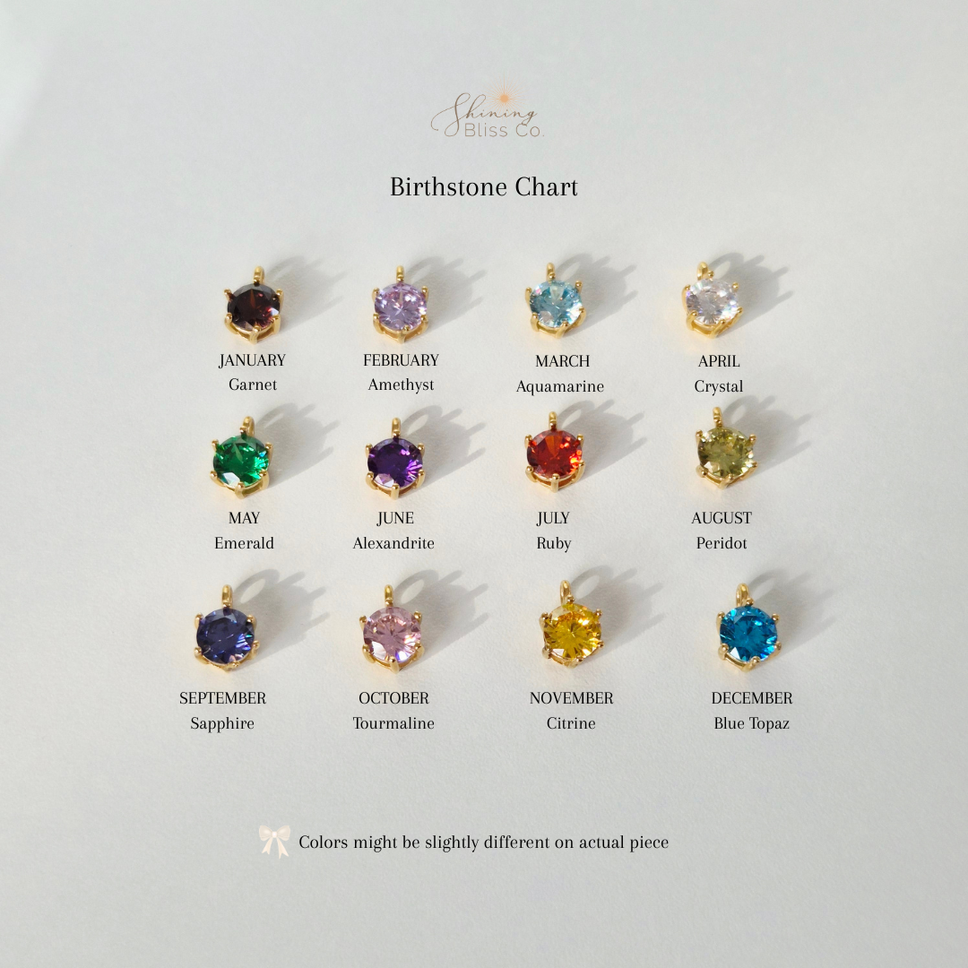Round Birthstone Necklace