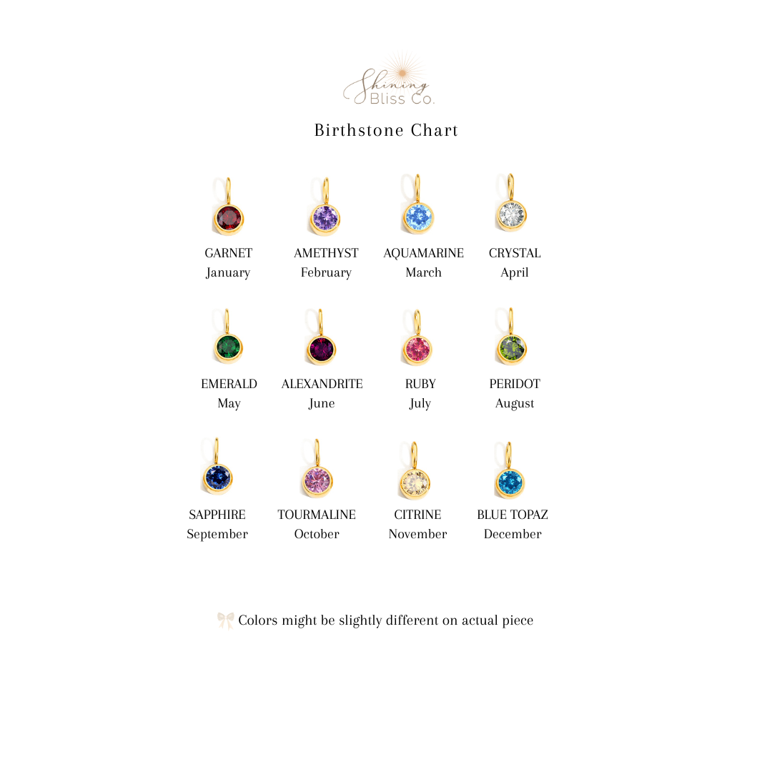 Initial Heart Birthstone Necklace