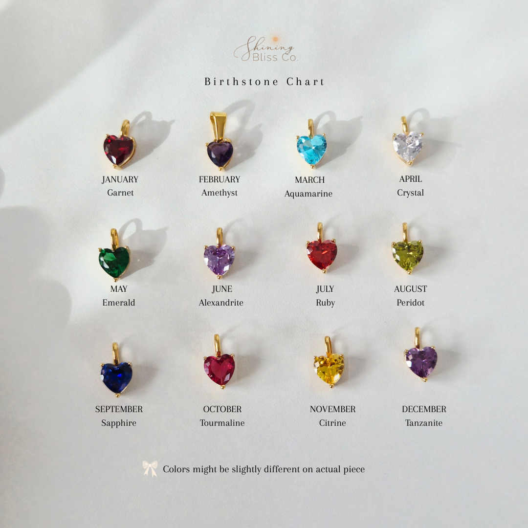 Heart Birthstone Necklace