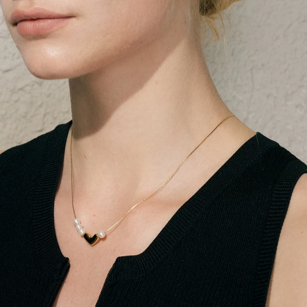 Freshwater Pearl Love Necklace