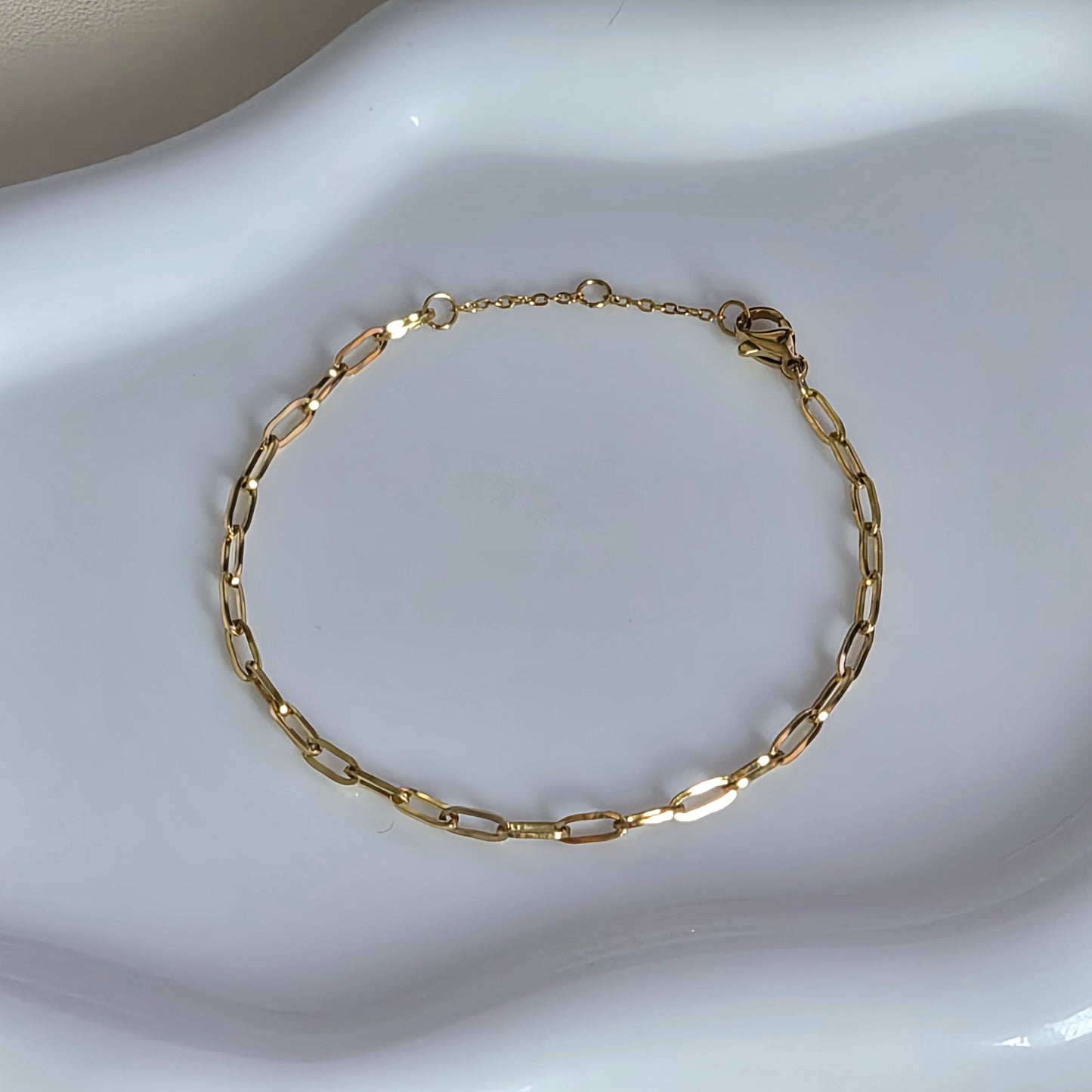 Dainty Paperclip Bracelet