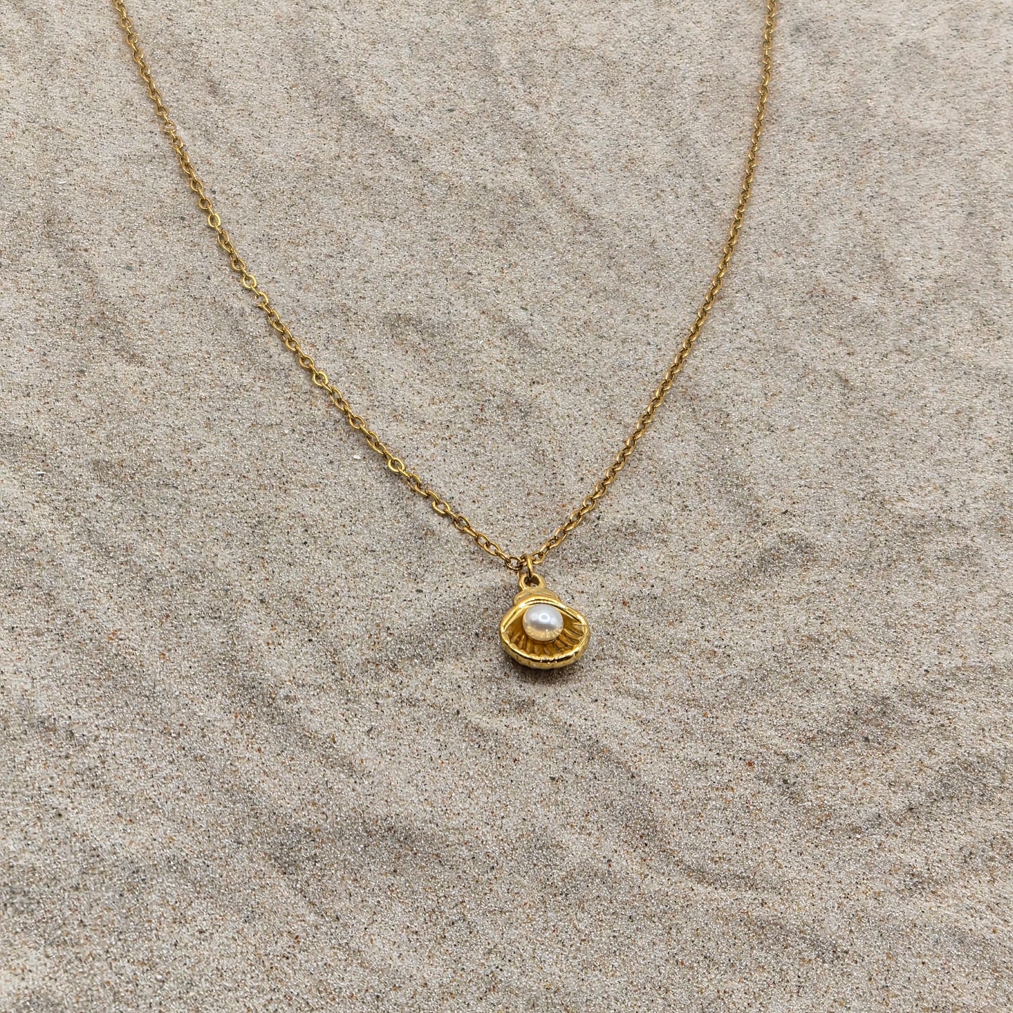 Freshwater Pearl Clam Shell Necklace