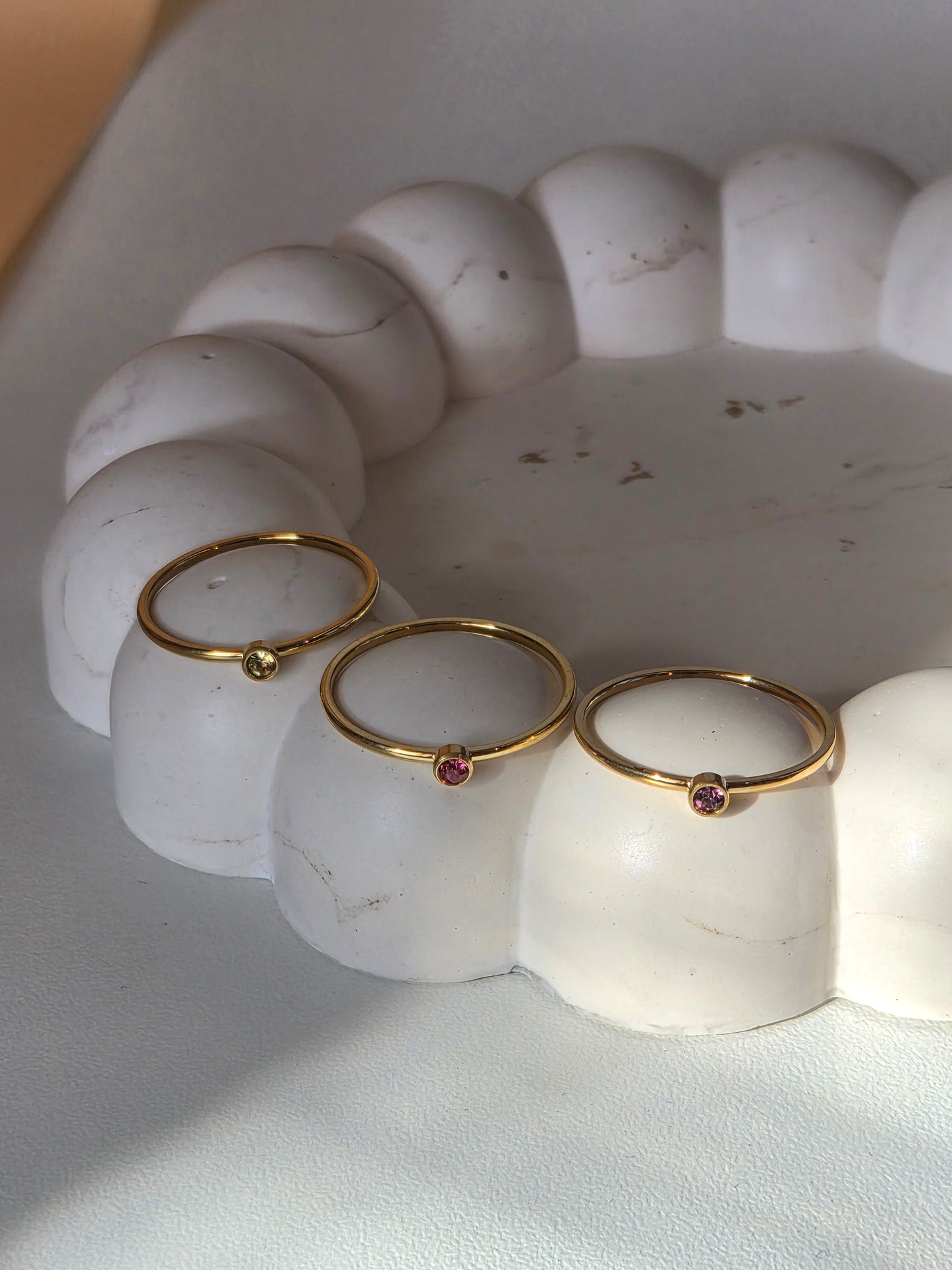 Dainty Mini Birthstone Ring