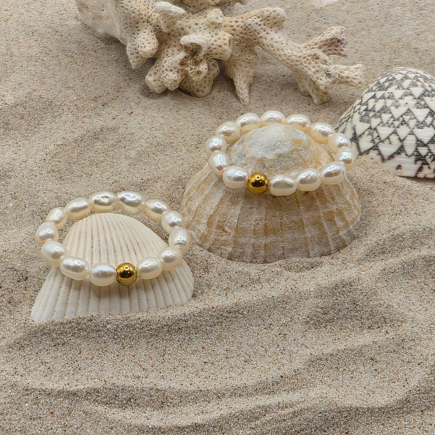 Freshwater Pearl Line Ring