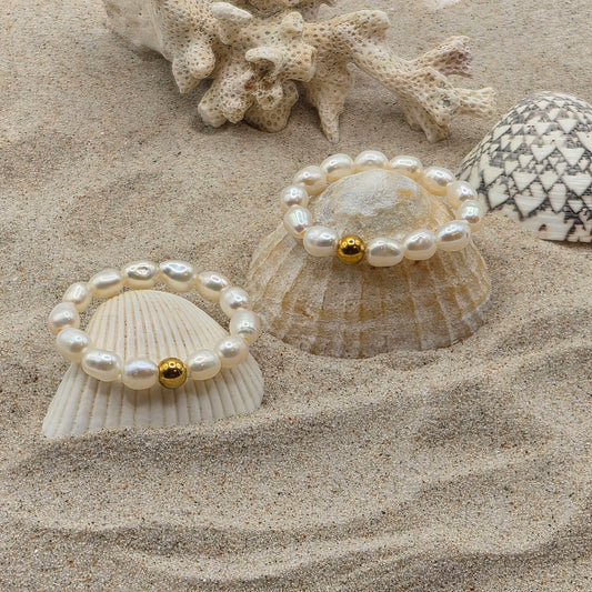 Freshwater Pearl Line Ring