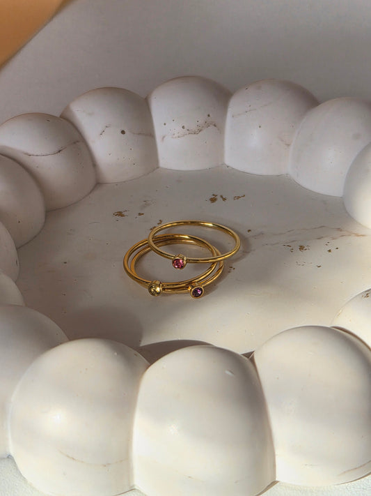Dainty Mini Birthstone Ring