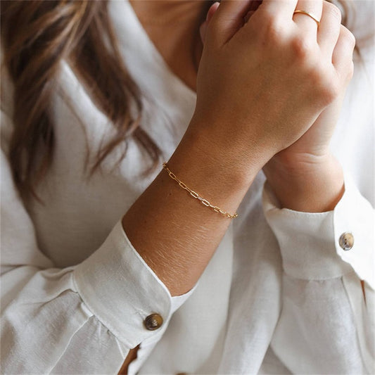 Dainty Paperclip Bracelet