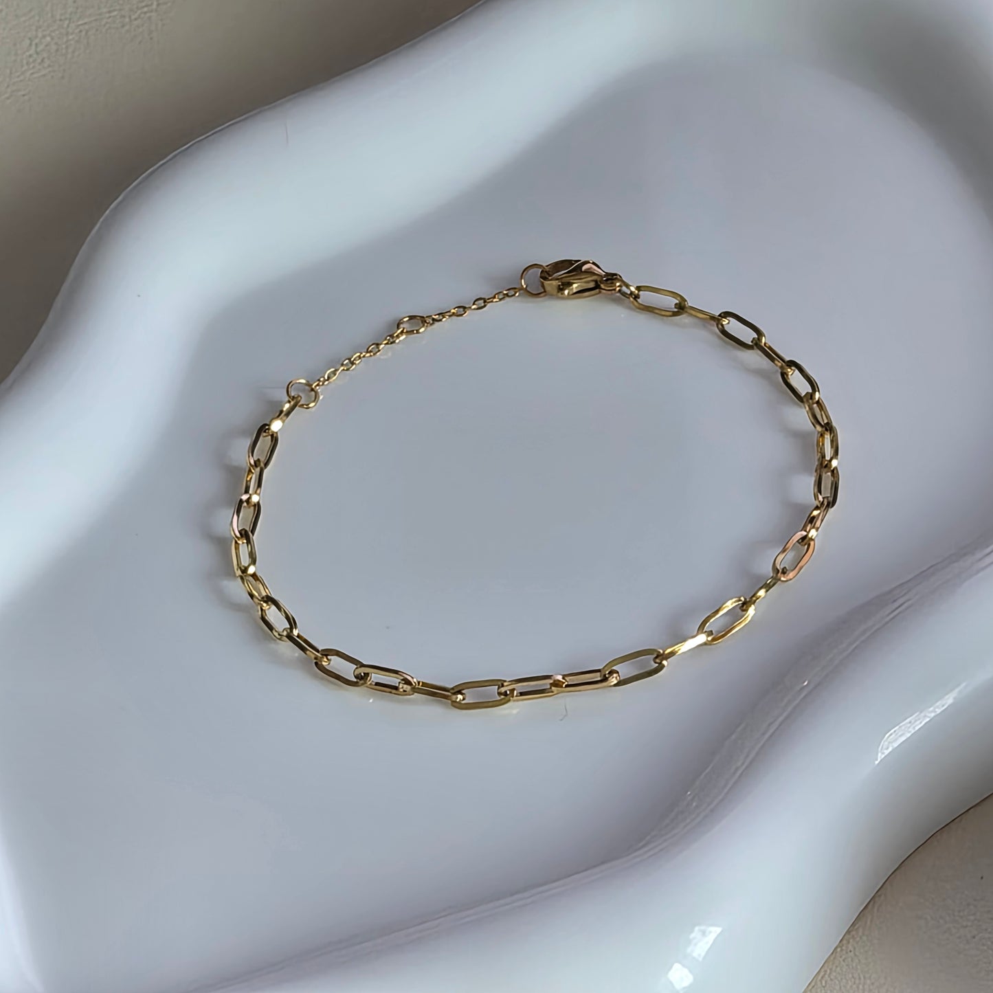 Dainty Paperclip Bracelet