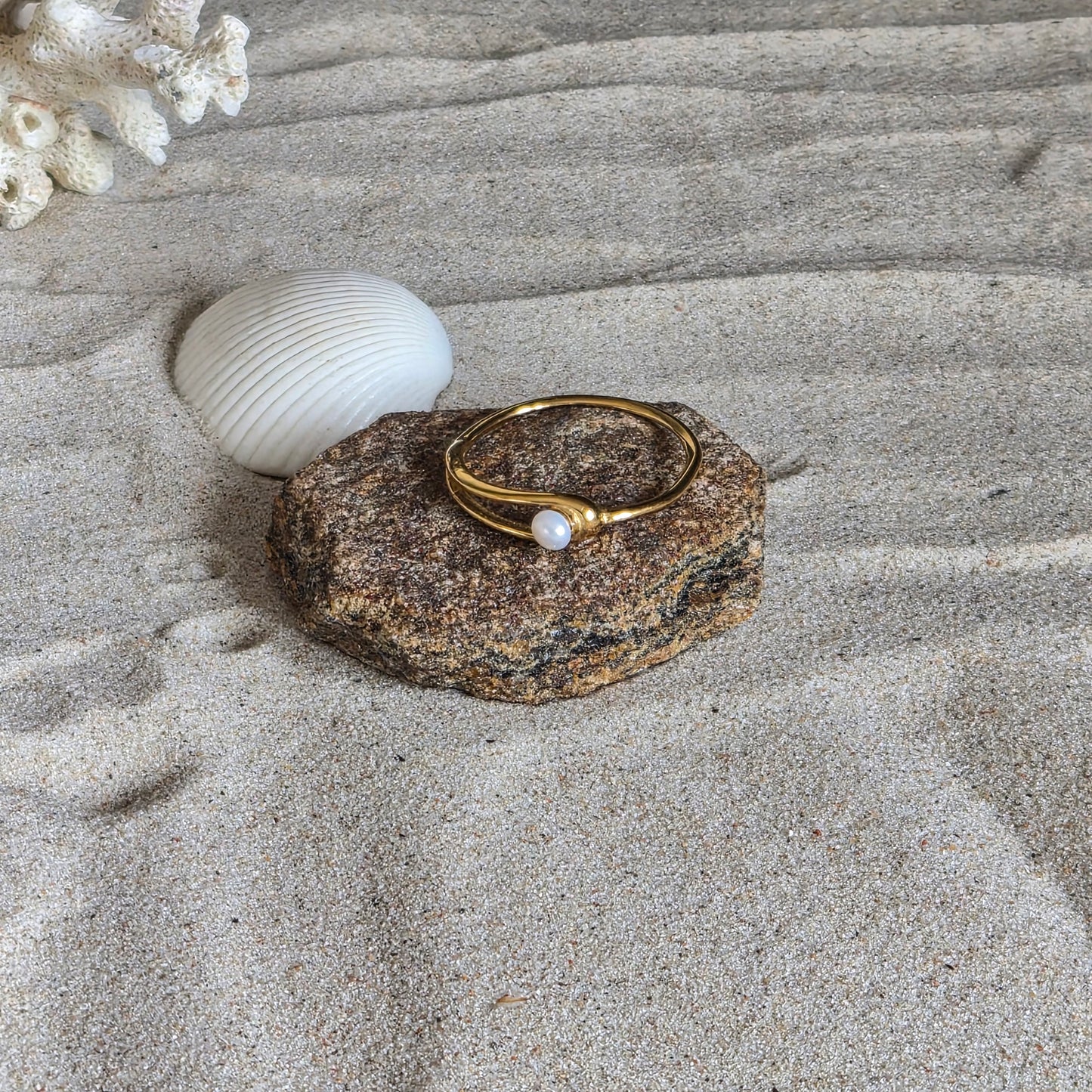 Freshwater Pearl Dot Ring