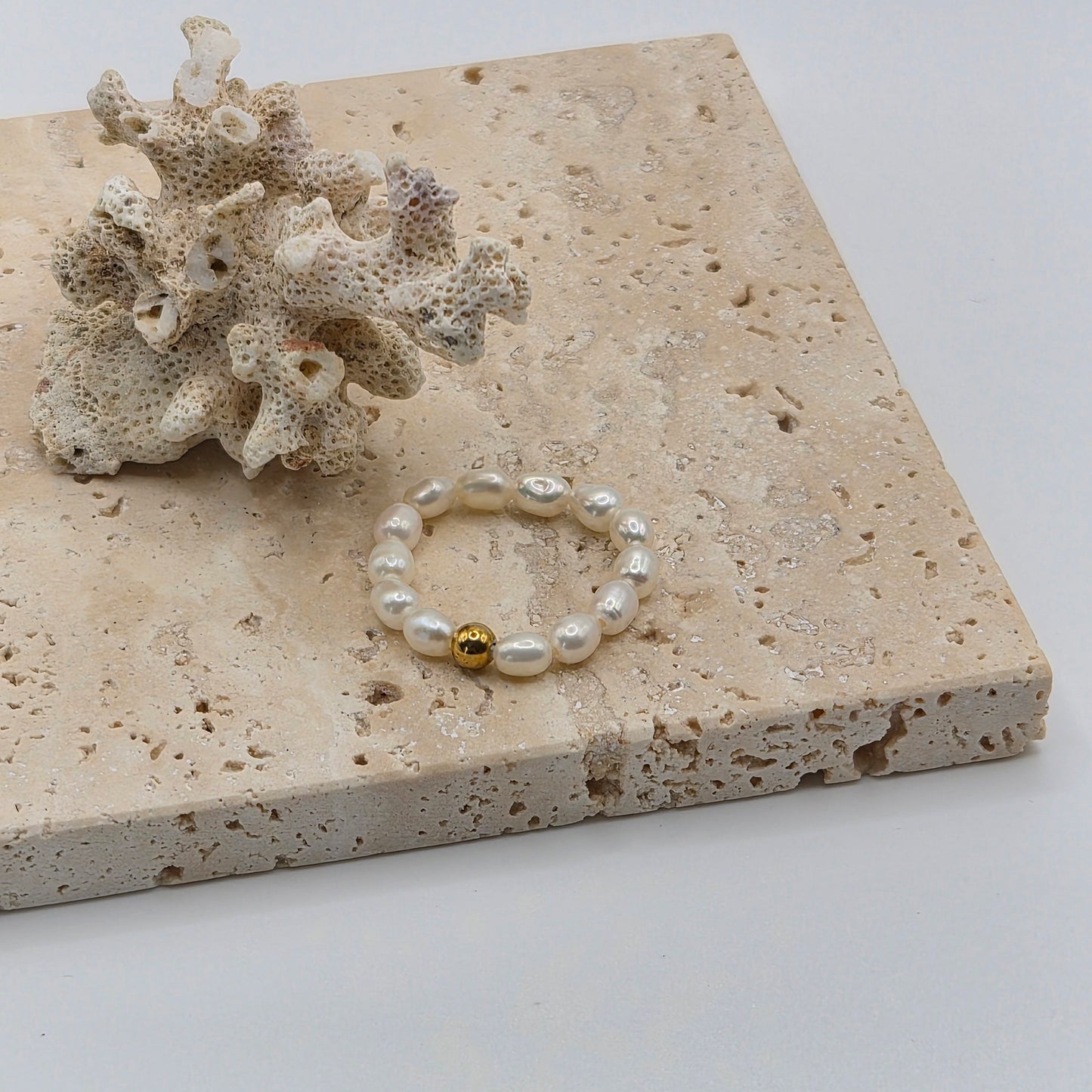 Freshwater Pearl Line Ring