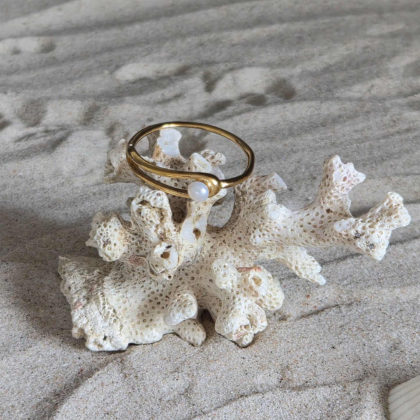 Freshwater Pearl Dot Ring